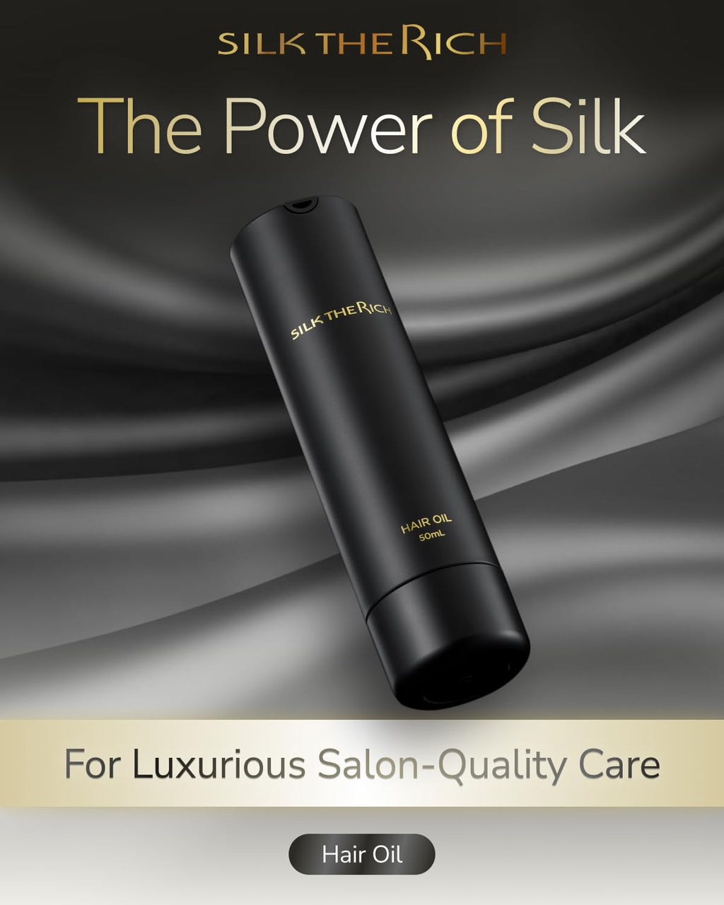 SILK THE RICH Hair Oil – Heat Protectant, Split End Repair, Smoothing (50ml)