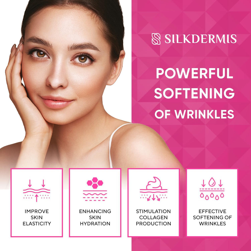 SILKDERMIS Facial Wrinkle Patches – Overnight Forehead Wrinkle Treatment, 144 Patches (Red)