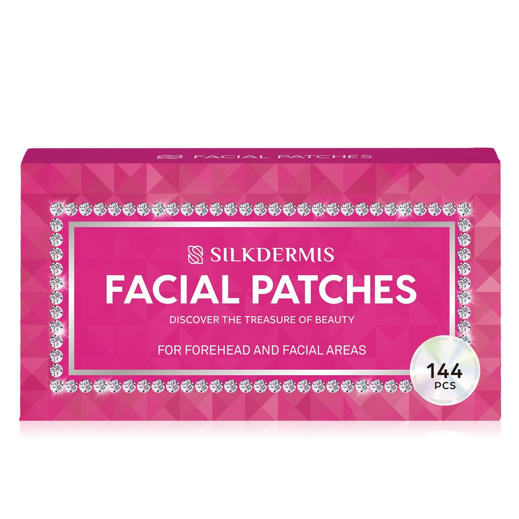 SILKDERMIS Facial Wrinkle Patches – Overnight Forehead Wrinkle Treatment, 144 Patches (Red)