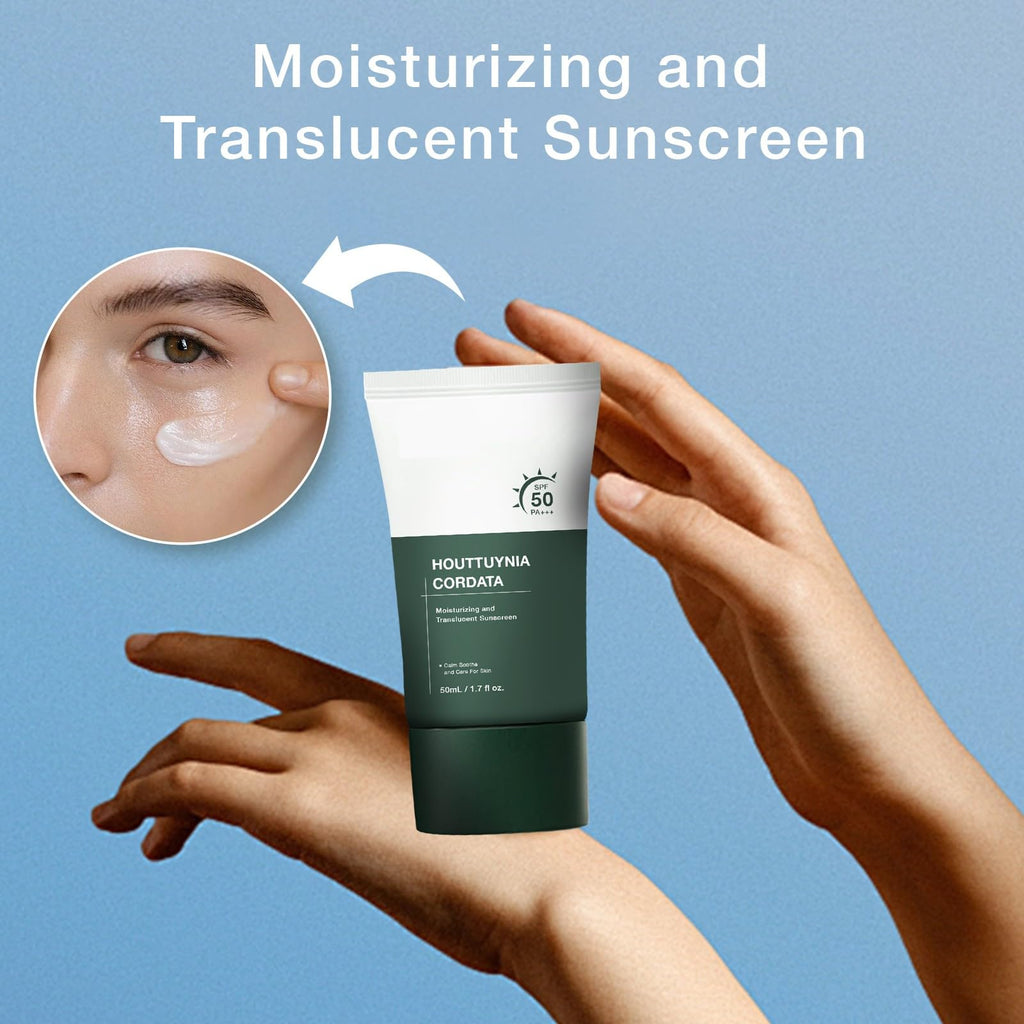 Silky Moisture Sunscreen — Korean SPF 50+ PA++++ Clear Filter Sun Essence, No White Cast