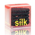 Silmer Silk Scrunchies – 100% Mulberry Silk, 22 Momme, 5-Pack (Black) | Hair Ties