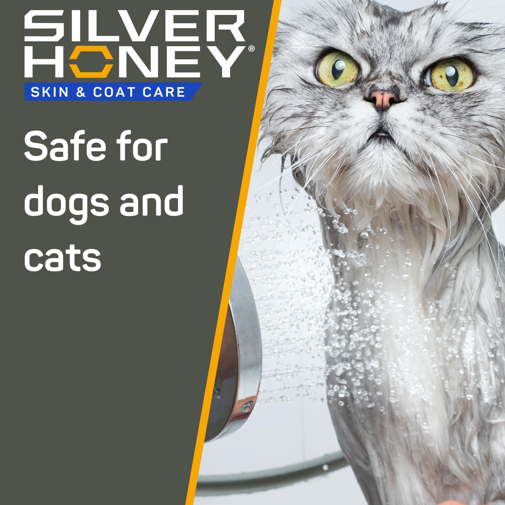 Silver Honey Nourish & Soothe Shampoo for Dogs & Cats — 16 oz | Manuka Honey, MicroSilver BG & Odor Neutralizer