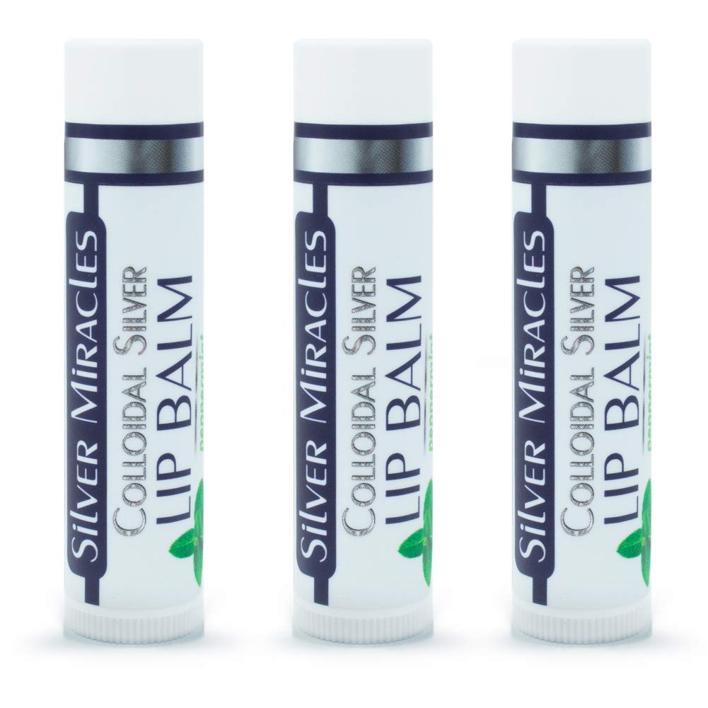 Silver Miracles Colloidal Silver Lip Balm - 3 Pack Tube