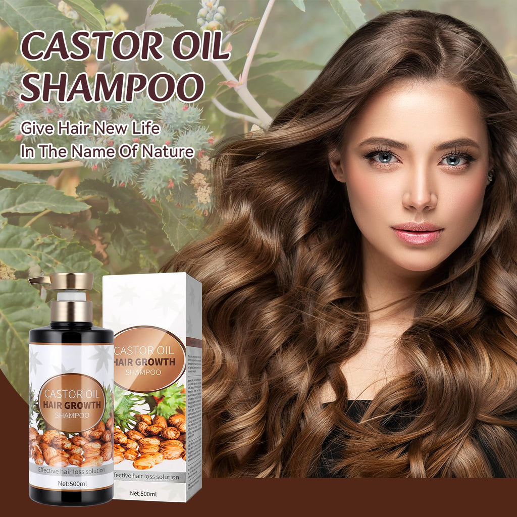 Silvercell Castor Oil Shampoo for Hair Growth – Strengthen Roots & Nourish Dry Hair (16.91 fl oz)