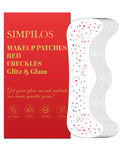 Simpilos Red Glitter Freckles – Waterproof Face Glitter Patches, Long-Lasting Sparkle (8 Sheets)