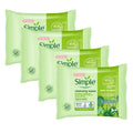 Simple Sensitive Skin Experts Cleansing Wipes & Waterproof Mascara Remover – Even Softer, 25 Count (4 Pack)