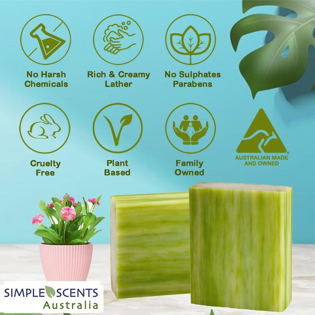 Simple Scents Australia Assorted 6-Pack Natural Soap Bars – Coastal Woods, 3.5oz