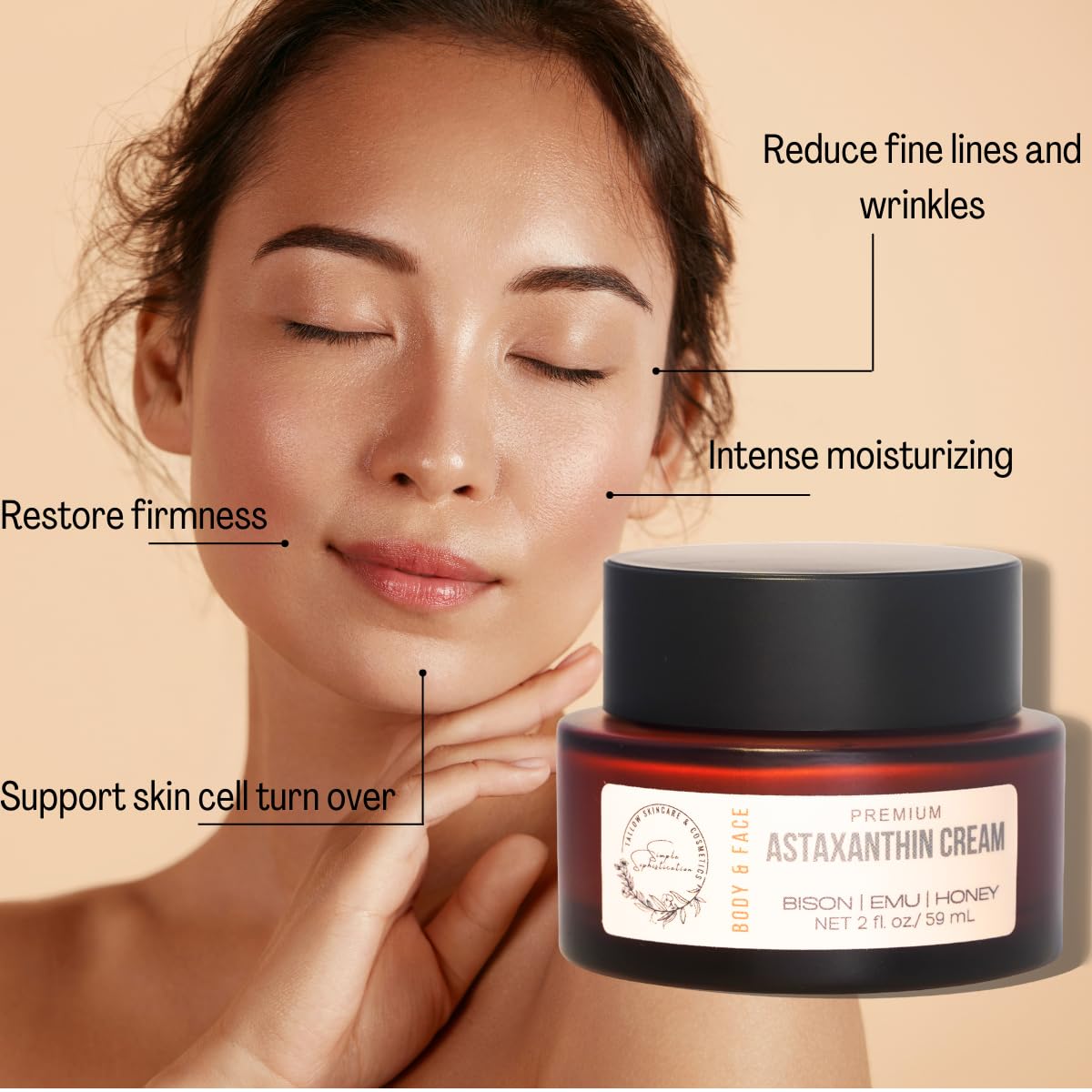 Simple Sophistication BISON | EMU | HONEY Balm – All-Natural Tallow Balm with Honey & Emu Oil | 2 oz