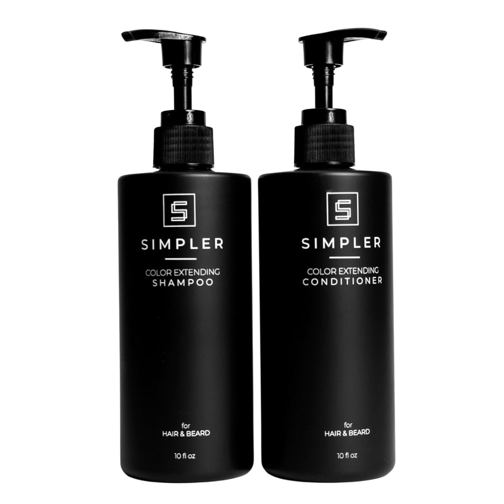 Simpler Hair Color Protecting Shampoo & Conditioner for Men – Bergamot & Cedar