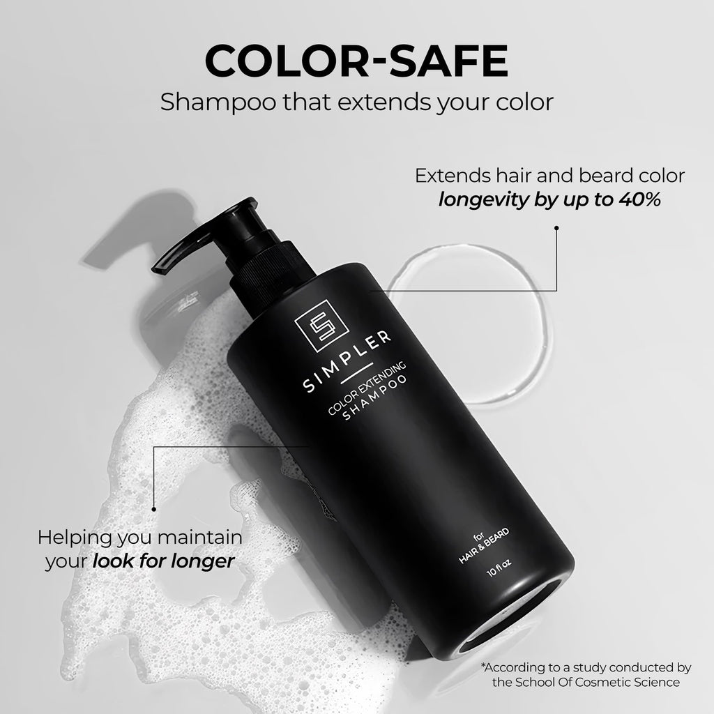 SIMPLER HAIR COLOR Shampoo for Men – Color Safe, Dye & Sulfate Free, Sweet Agave