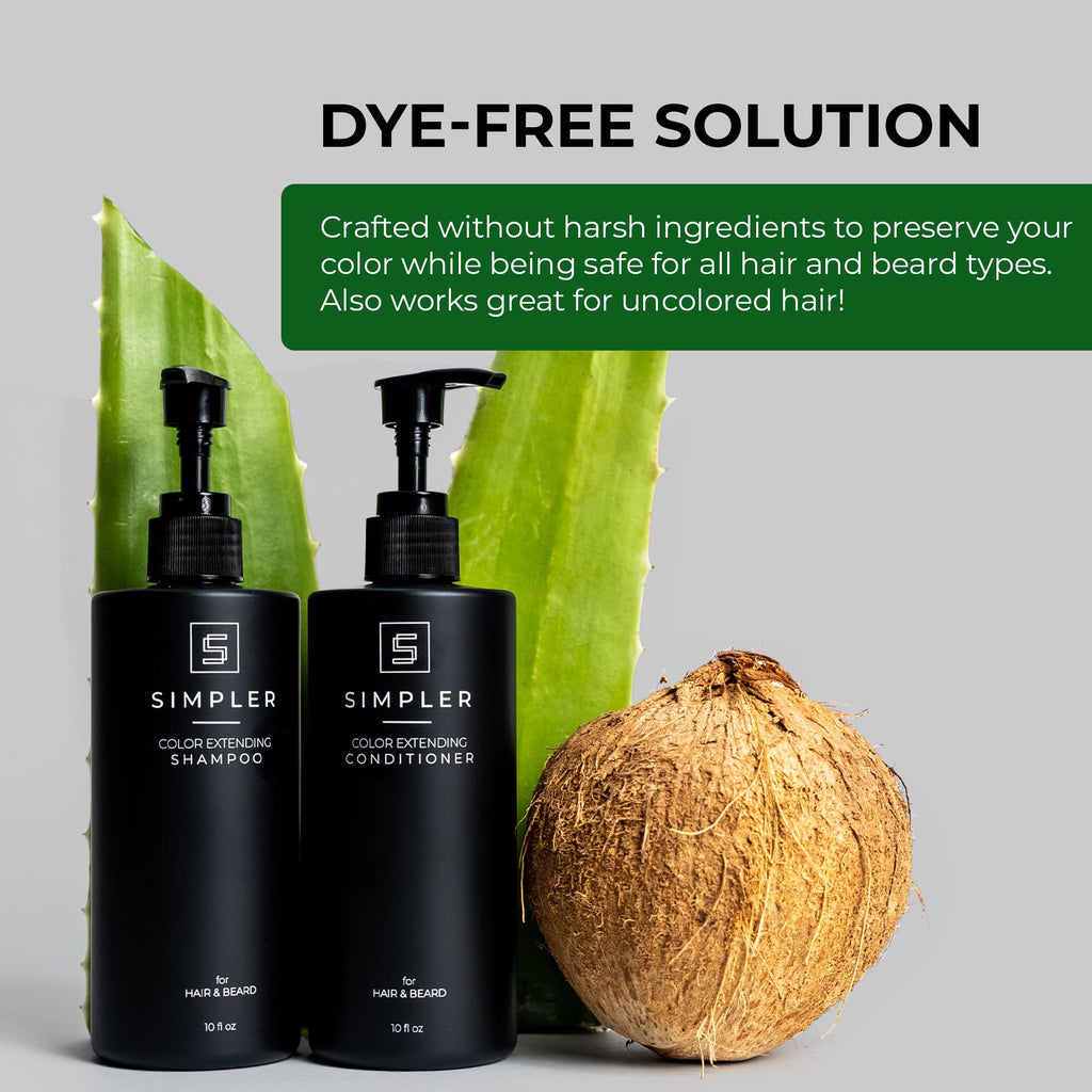 SIMPLER HAIR COLOR: Color Protecting Shampoo & Conditioner for Men – Sweet Agave Scent