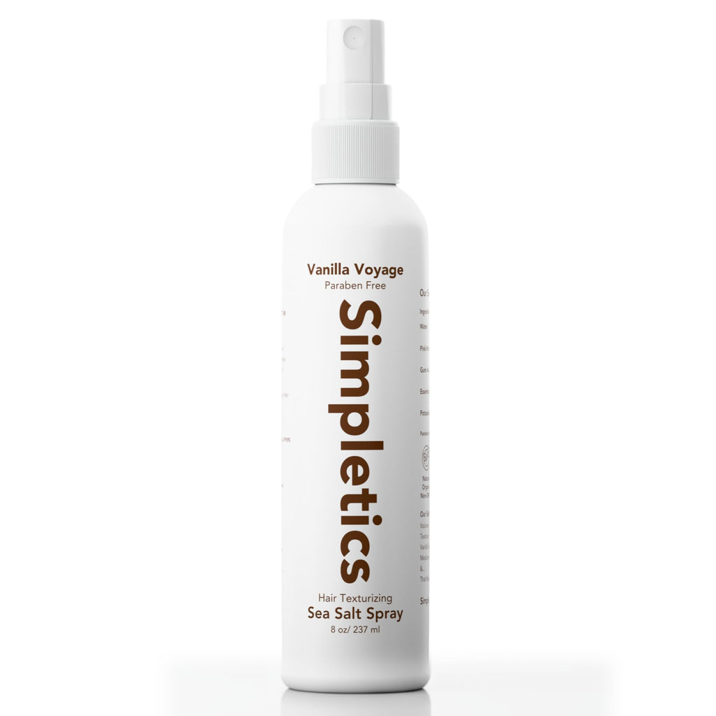 Simpletics Himalayan Sea Salt Hair Spray (Vanilla) – Light Hold, 5-Ingredient Formula, Paraben & Sulfate Free