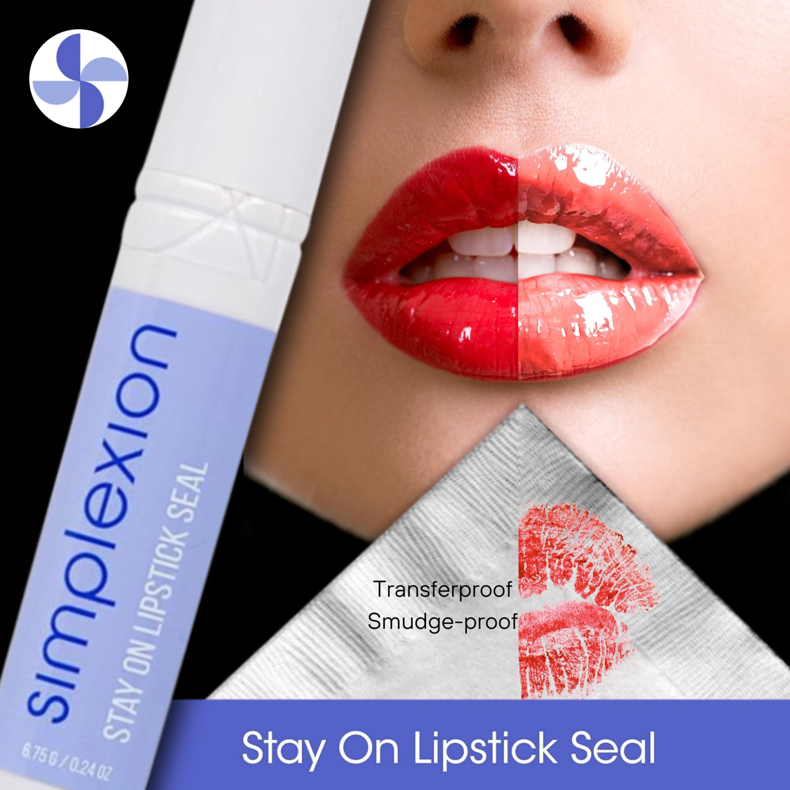 Simplexion Stay On Lipstick Seal – Clear, Transfer-Proof Lip Color Lock