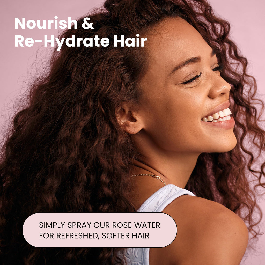 Rose Water Spray for Face & Hair (Refill) – Organic USDA Rosewater Toner, Alcohol-Free Hydrating Mist, 8 oz