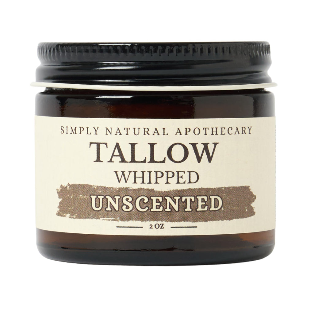 Simply Natural Apothecary Beef Tallow Balm — Unscented Moisturizer, 2 oz