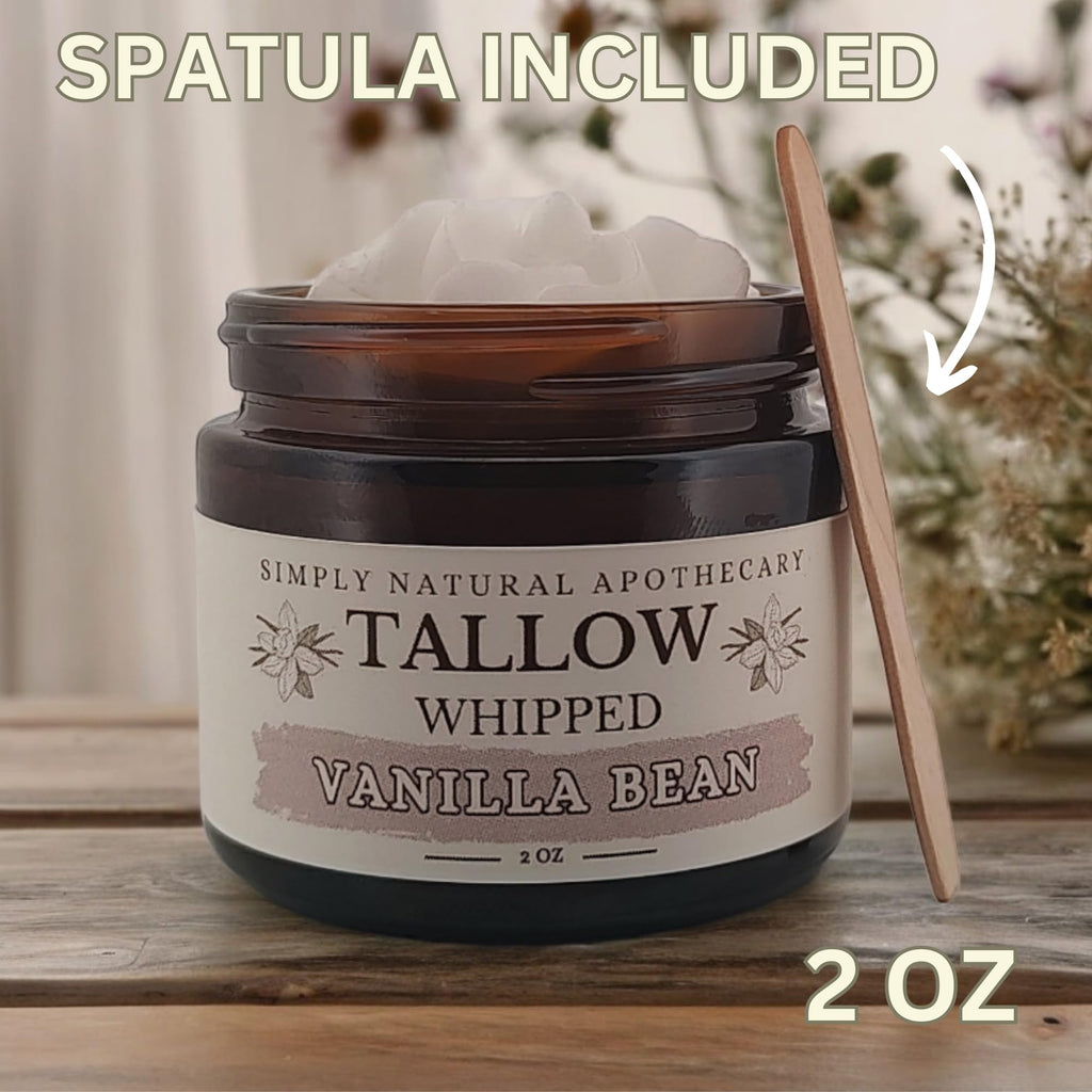 Beef Tallow Skin Care by Simply Natural Apothecary — Whipped Organic Moisturizer 2 oz Jar