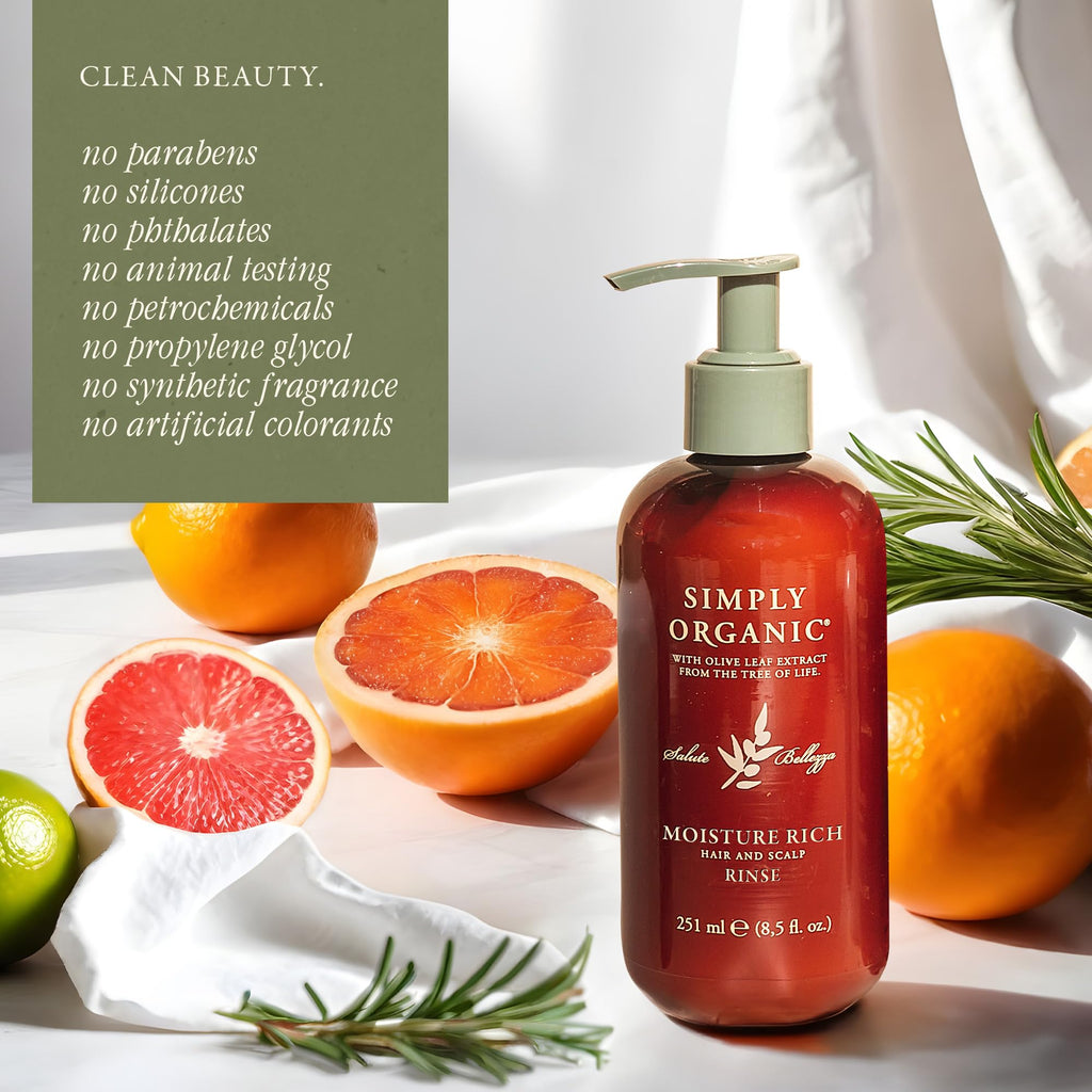 SIMPLY ORGANIC Hair Detox Clarifying Deep Conditioner Scalp Rinse | All-Natural, Cruelty-Free, Made in Italy