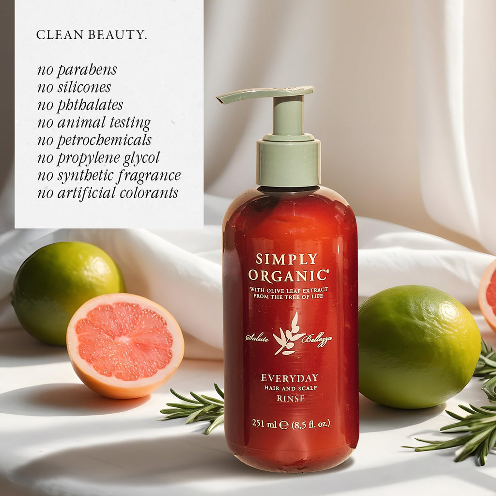 SIMPLY ORGANIC Hair & Scalp Rinse Daily Conditioner – Made in Italy, All Natural
