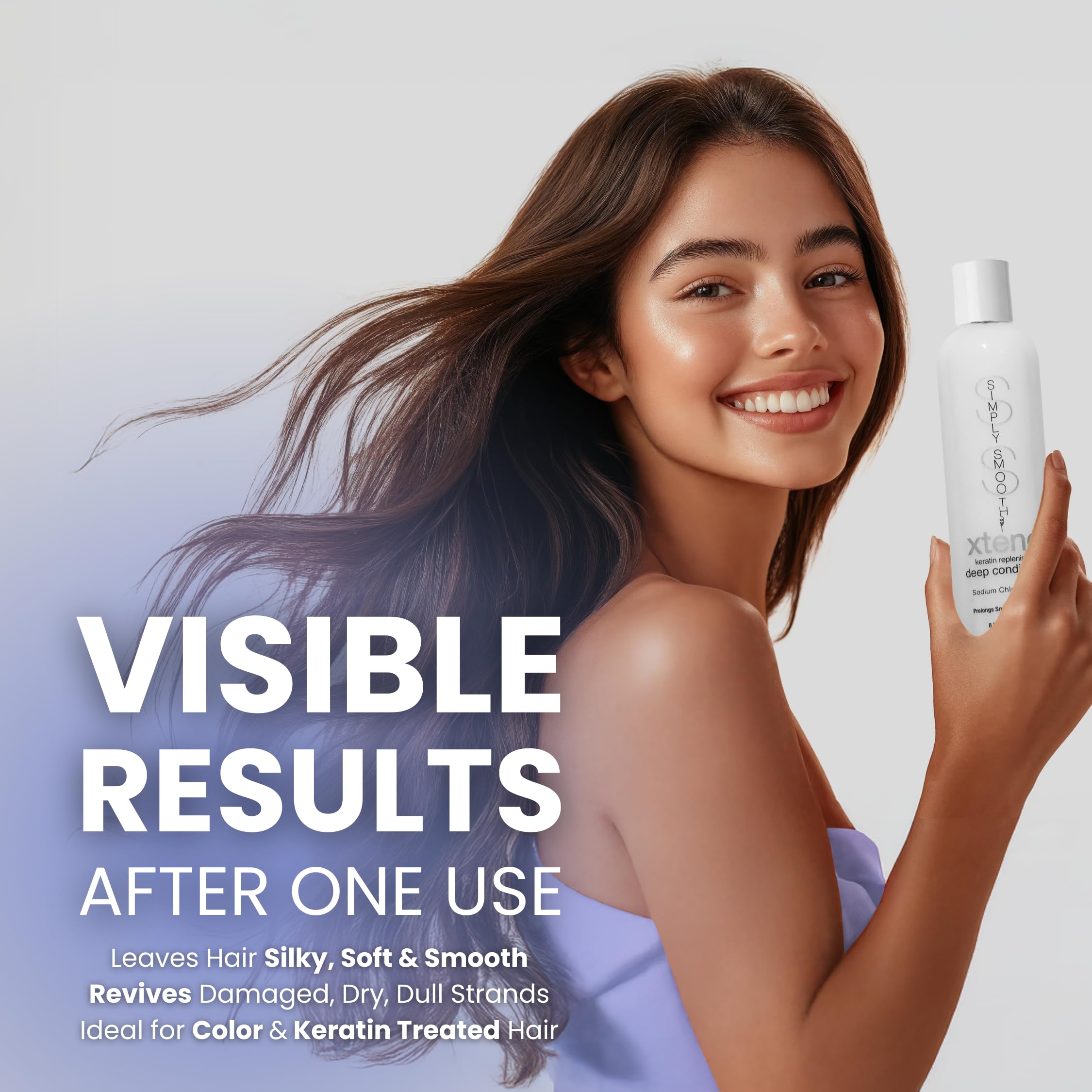 SIMPLY SMOOTH Xtend Keratin Deep Conditioner – Lightweight Hydration for Dry, Damaged, and Color-Treated Hair
