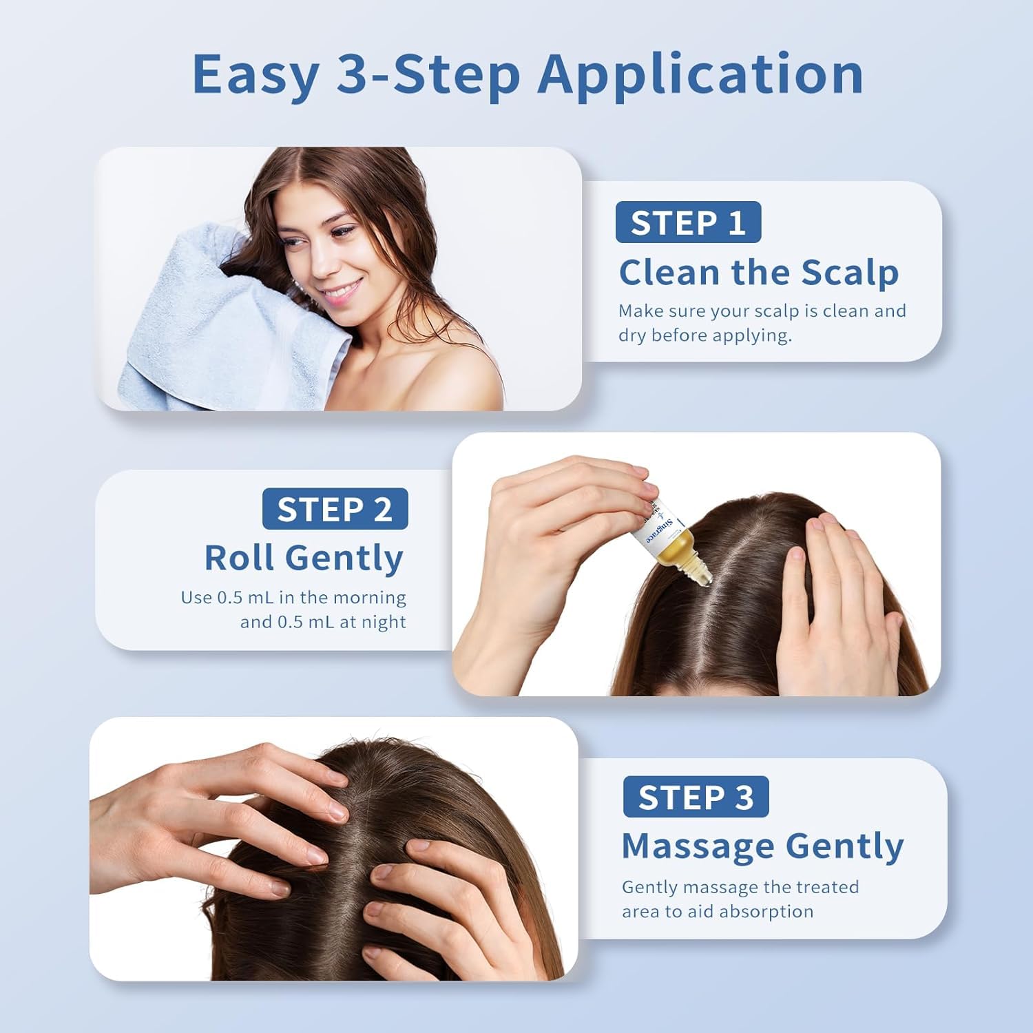 Hair Growth Serum for Thinning Hair | Singrace Biotin Roll-On – Fast Absorbing, No Rinse (30ml)