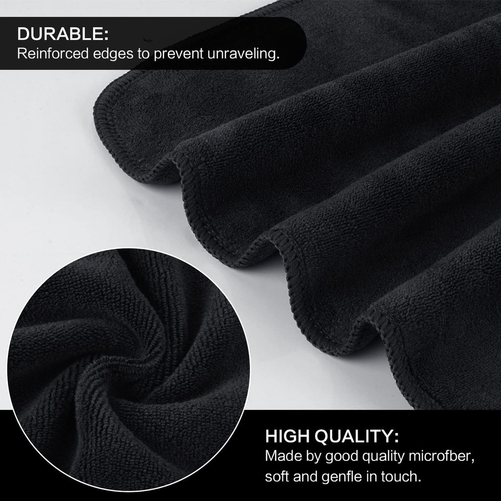SINLAND Microfiber Facial Cloths – Fast Drying 12x12 Washcloths for Gentle Makeup Removal