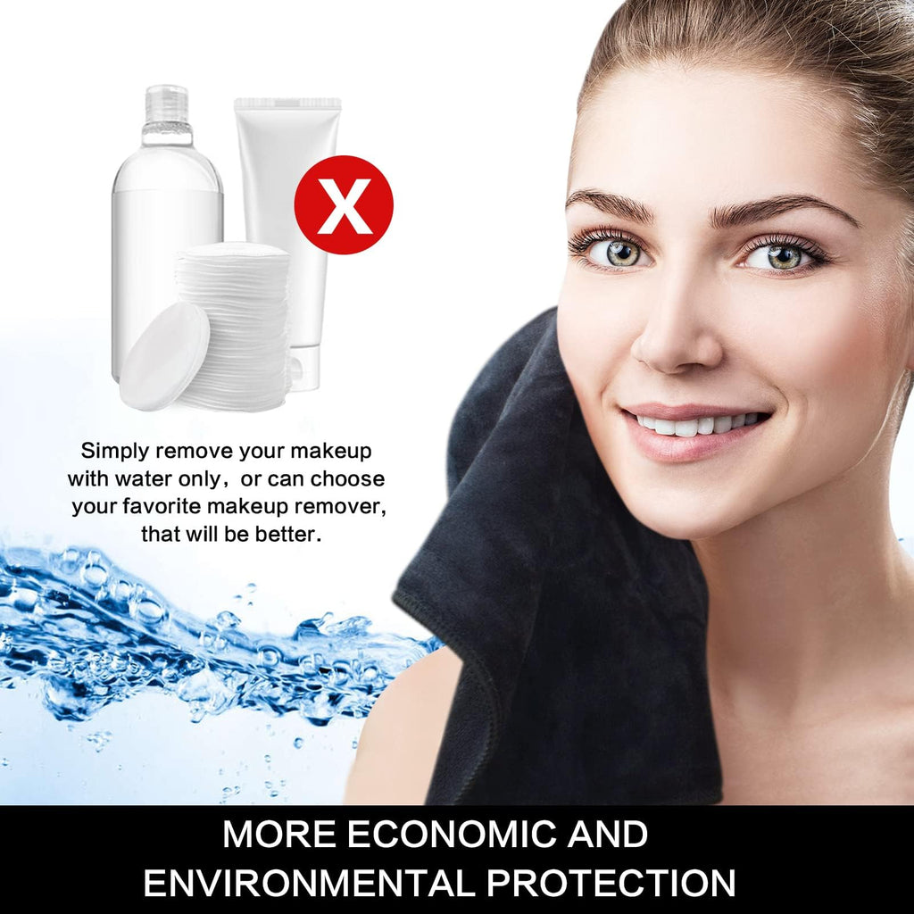 SINLAND Microfiber Facial Cloths – Fast Drying 12x12 Washcloths for Gentle Makeup Removal