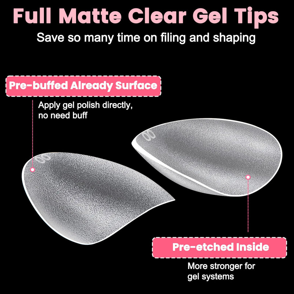 SINOKAME Extra Short Almond Nail Tips – No-File Gel Extensions, 600 Pcs, 12 Sizes