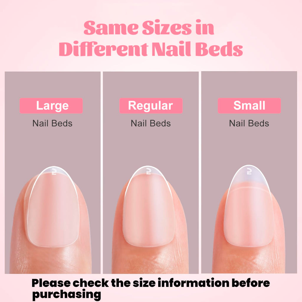 SINOKAME Extra Short Almond Nail Tips – No-File Gel Extensions, 600 Pcs, 12 Sizes