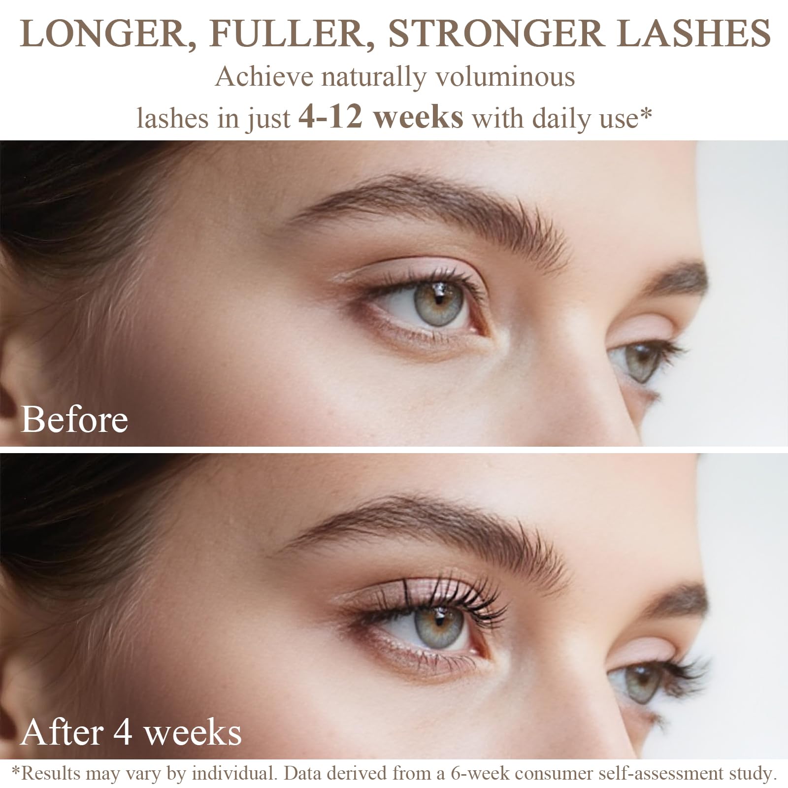 SINPIN Natural Lash Growth Serum – See Visible Results in 4 Weeks, Prostaglandin-Free, Biotin & Peptides, 5ml