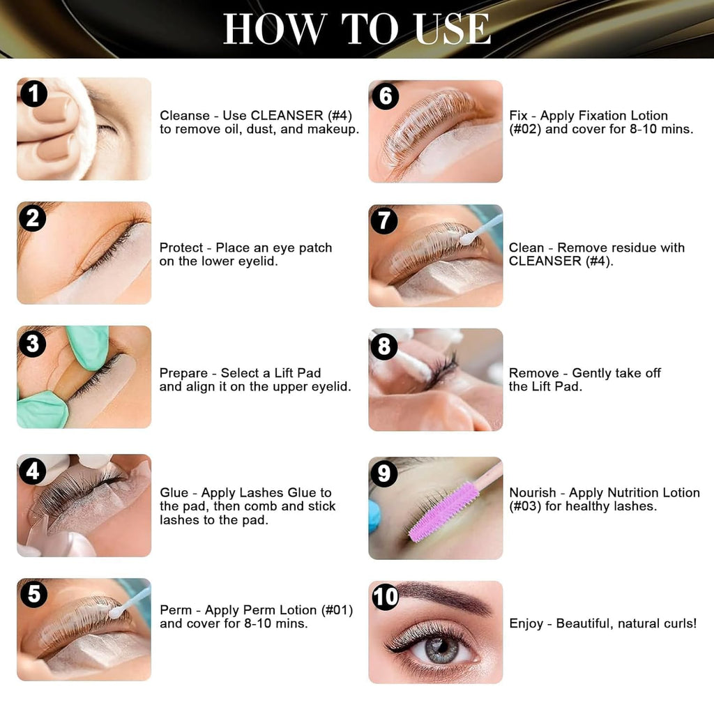 Siripine Eyelash Lift Kit – DIY Lash Perm Set for Natural Curl & Long-Lasting Lift