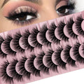 SISIYDY Wispy Lashes 18mm 3D Faux Mink Cat Eye Lashes Pack 10 Pairs YH012