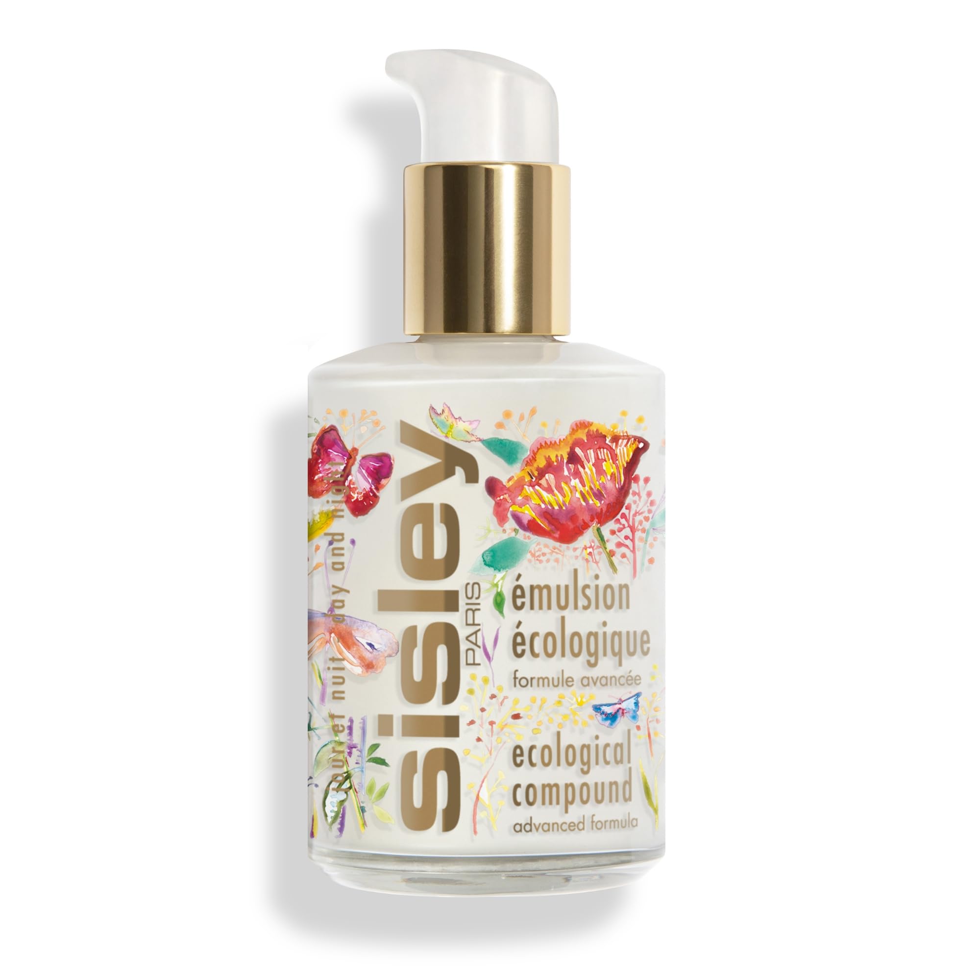 Sisley Paris Ecological Compound Advanced Formula – 125 mL Day & Night Cream for All Skin Types | Non-Greasy Matte Finish | Limited-Edition Blooming Peonies
