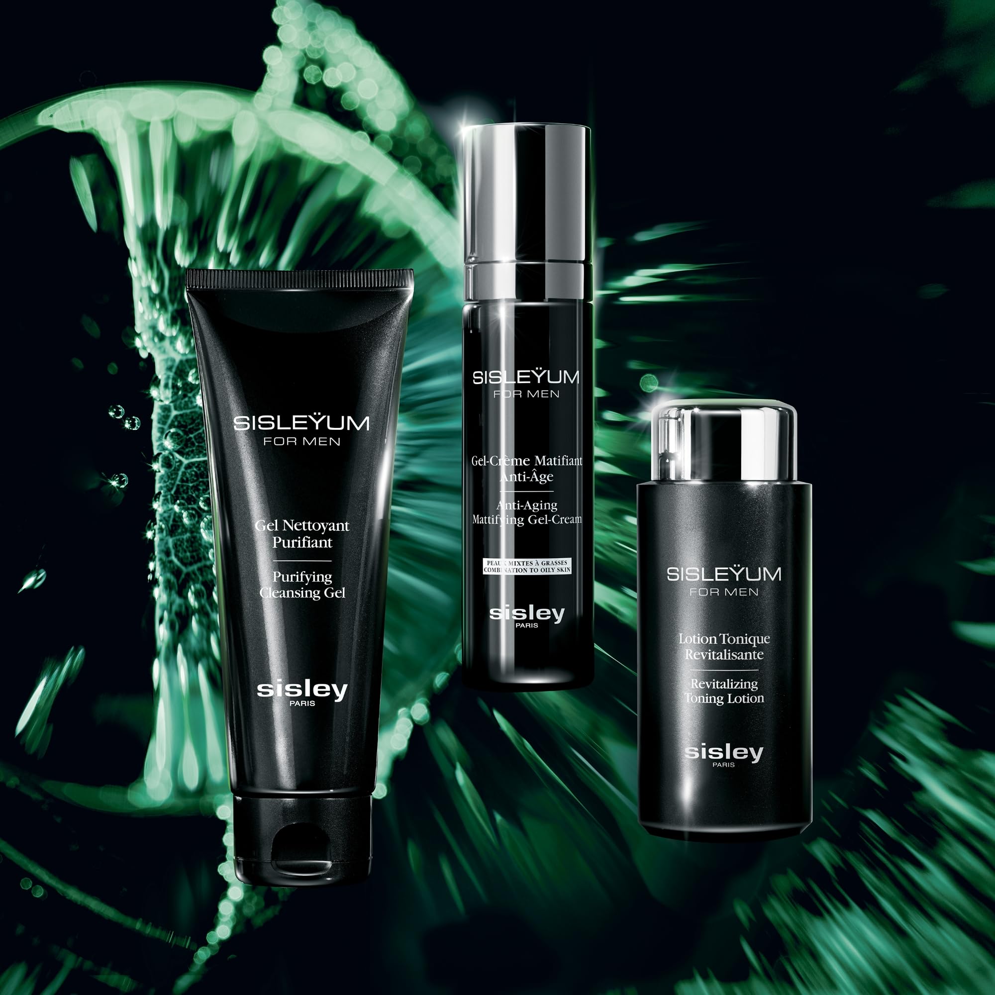 Sisley Paris Sisleyum Purifying Cleansing Gel for Men – Foaming Face Wash, Easy Rinse (125 mL)