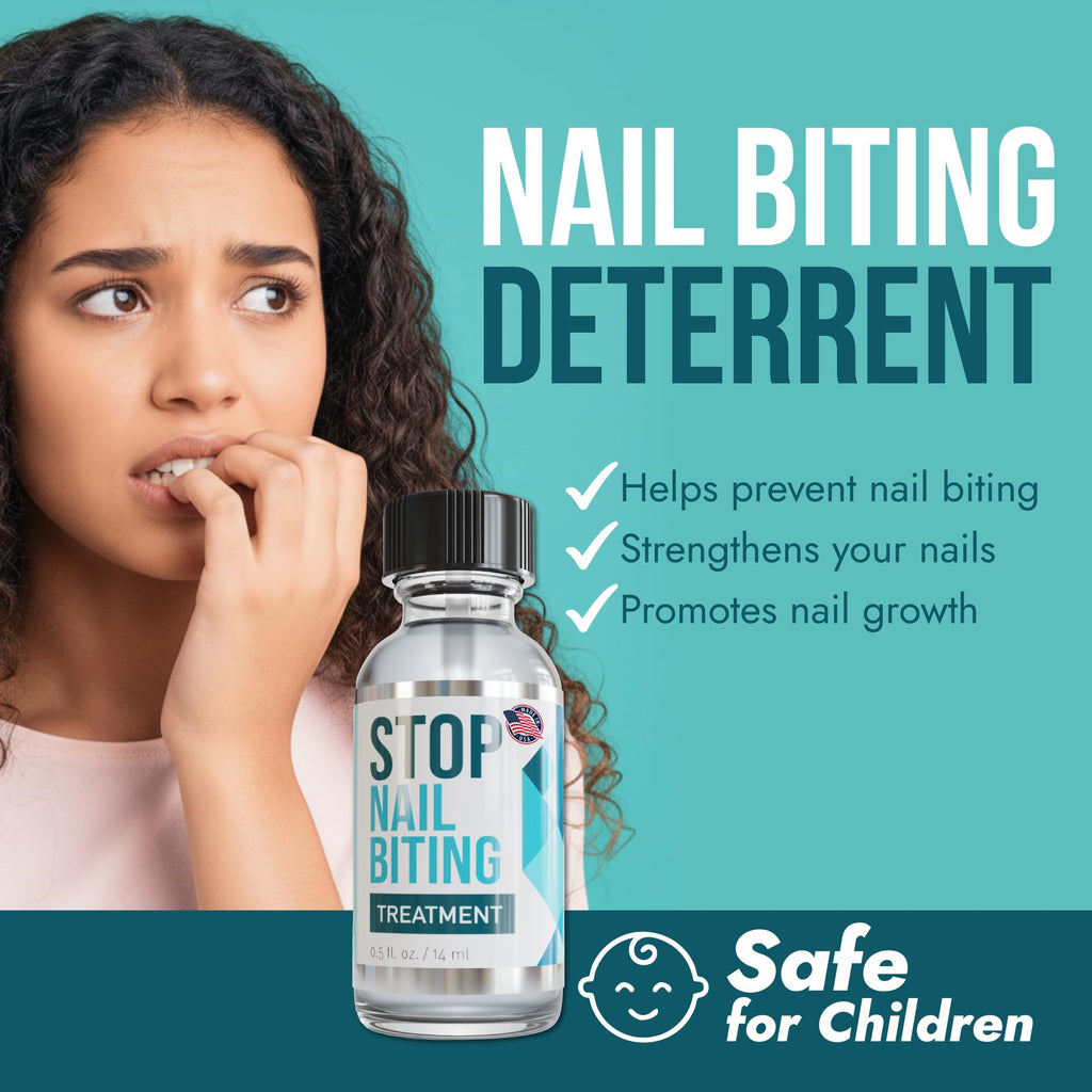 SISQUOC HEALTHCARE Stop Nail Biting Treatment – Clear Bitter Nail Polish for All Ages (3x0.5 fl oz)