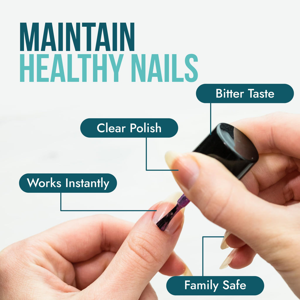 SISQUOC HEALTHCARE Stop Nail Biting Treatment – Clear Bitter Nail Polish for All Ages (3x0.5 fl oz)