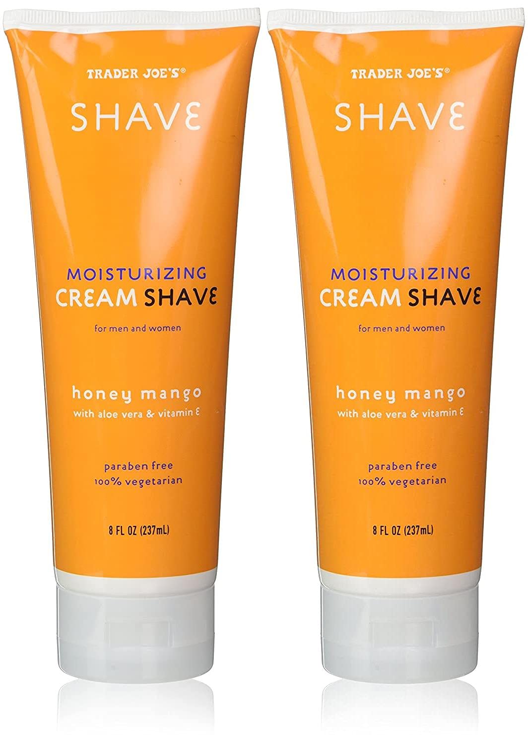 Sixyear Trader Joe's Honey Mango Moisturizing Shave Cream – Aloe Vera & Vitamin E, 2 Pack