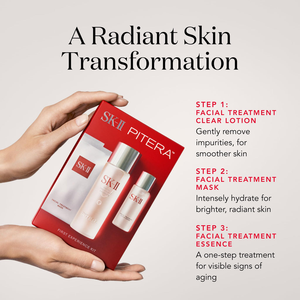 SK-II First Experience Skin Care Set – Essence, Mask & Clear Lotion Gift Kit (4 Count)