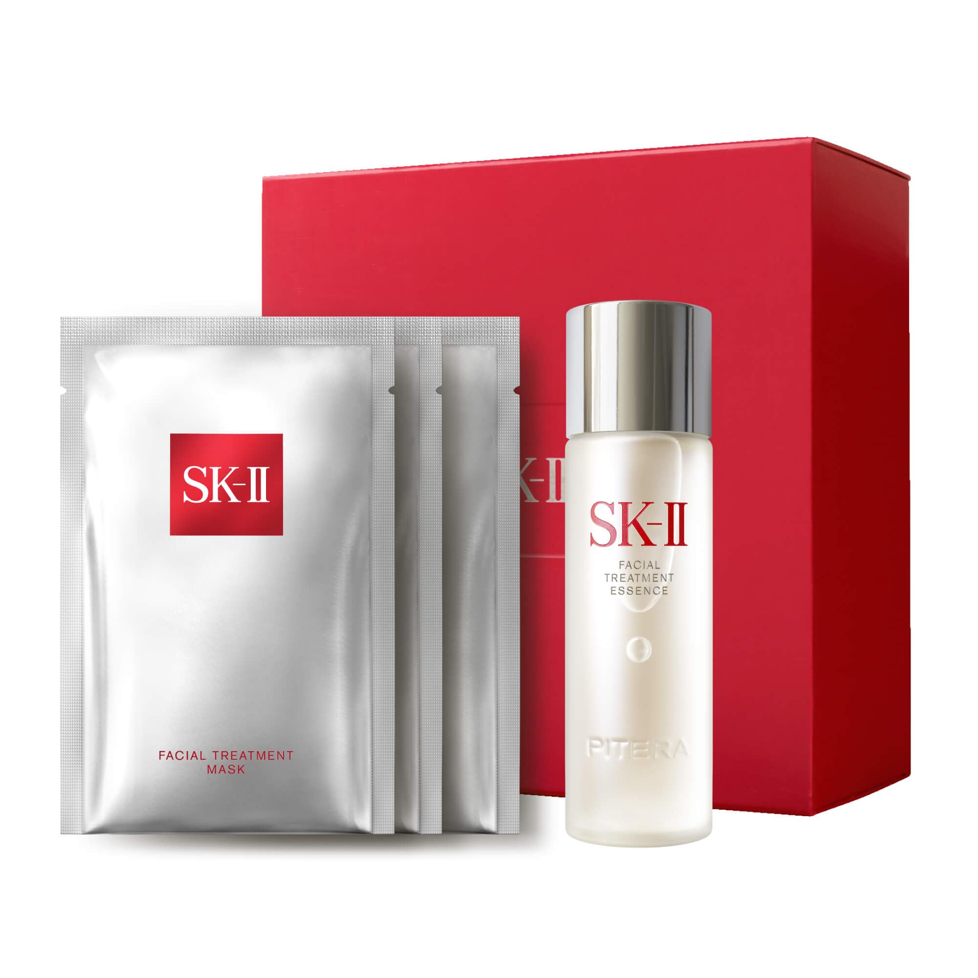 SK-II Glow Up Duo: Anti-Aging Skin Care Set with Facial Treatment Essence & 3 Hydrating Masks (4 Count)