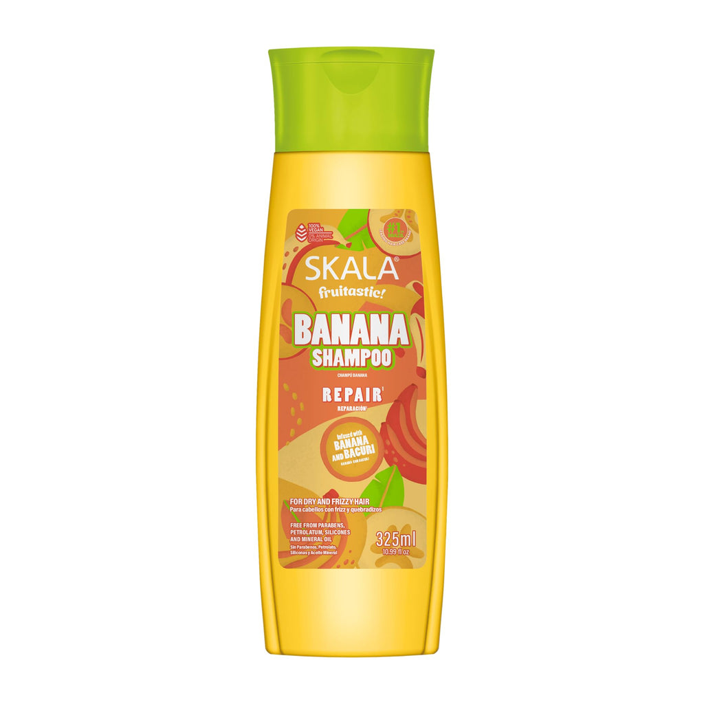 SKALA Banana Shampoo – Frizz Control & Shine, 10.99 fl oz (325 ml) – No Parabens or Silicones