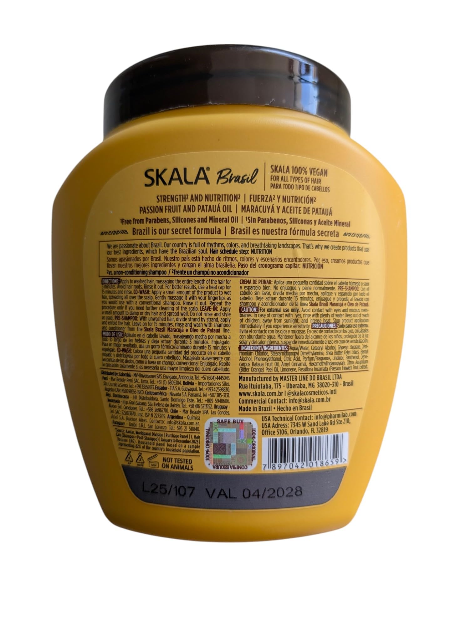 SKALA Maracuja Passion Fruit – Vegan, Cruelty-Free Curl Moisturizer (2x1000g)