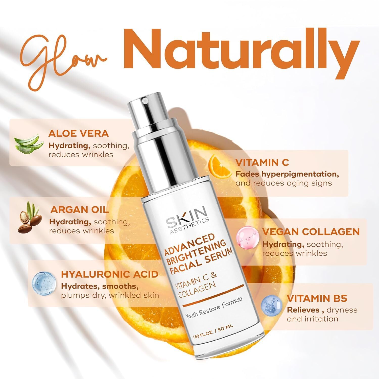 Skin Aesthetics Vitamin C Serum + Moisturizer Set – Brighten & Even Skin Tone