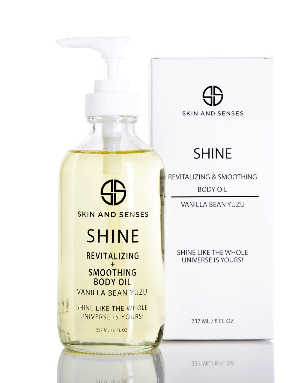 Skin And Senses Shine Body Oil Vanilla Bean Yuzu – 100% Natural