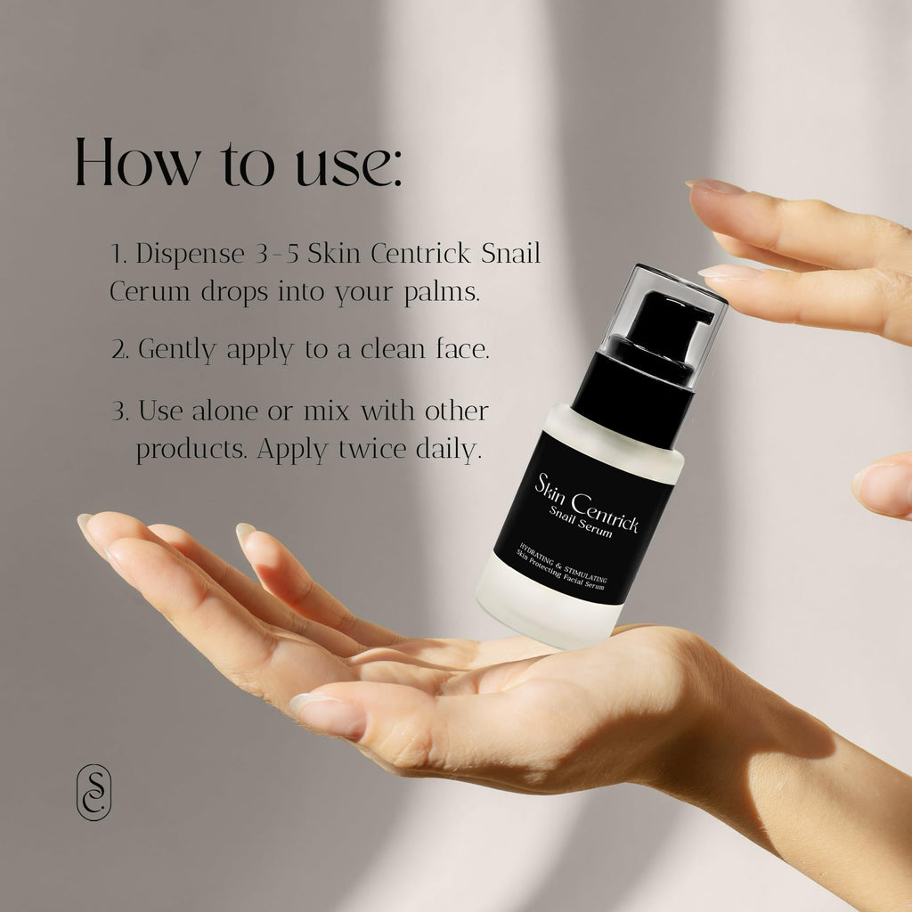 Skin Centrick Snail Mucin Serum – Hydrating Glass Skin Serum for All Skin Types