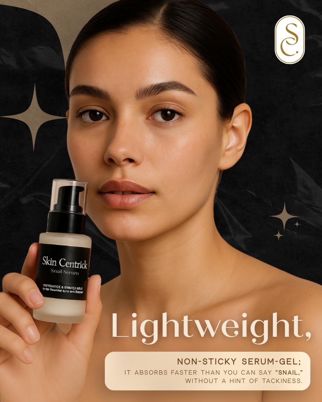 Skin Centrick Snail Mucin Serum – Hydrating Glass Skin Serum for All Skin Types