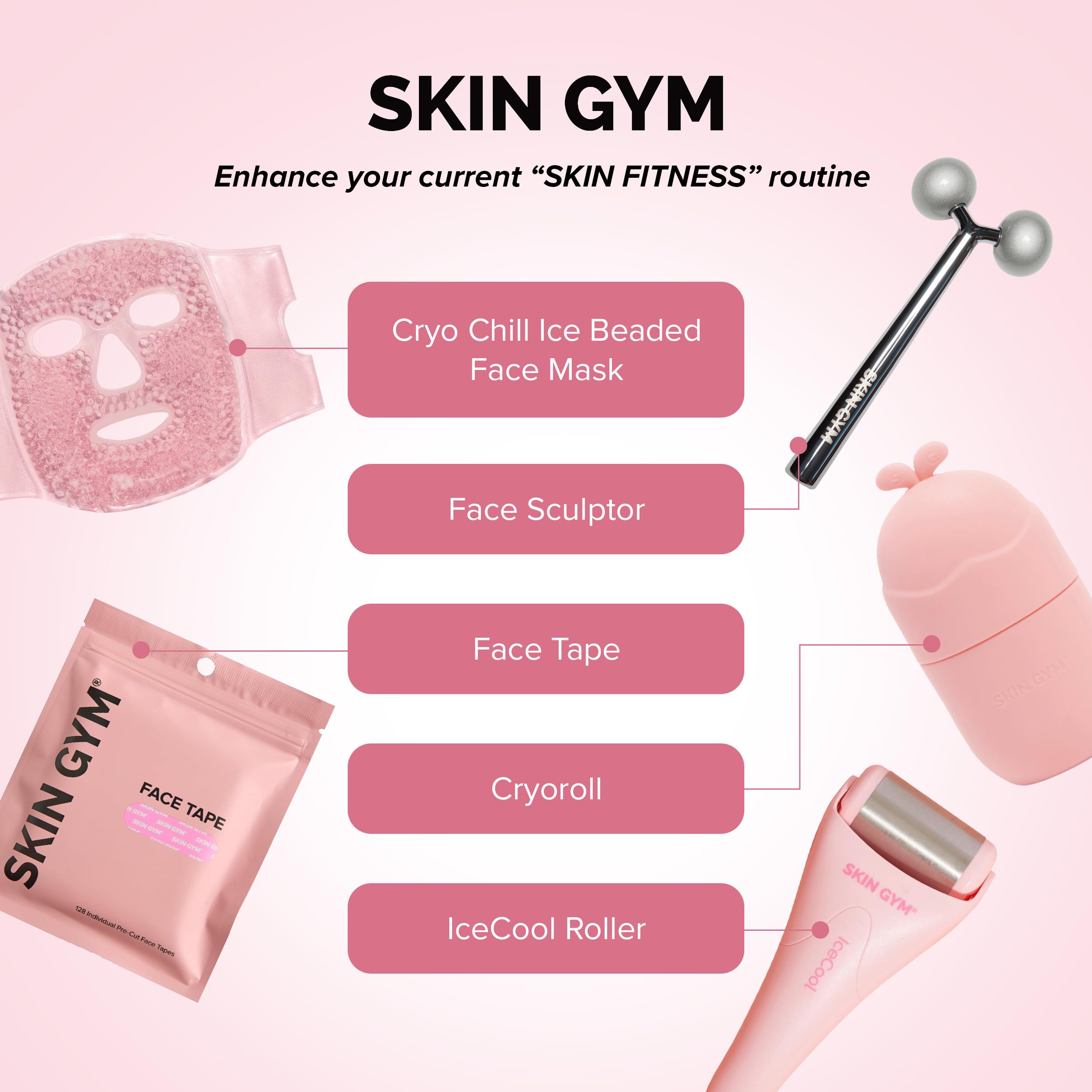 SKIN GYM Gold Foil Eye Mask 5 Pack – Hydrating Brightening Under-Eye