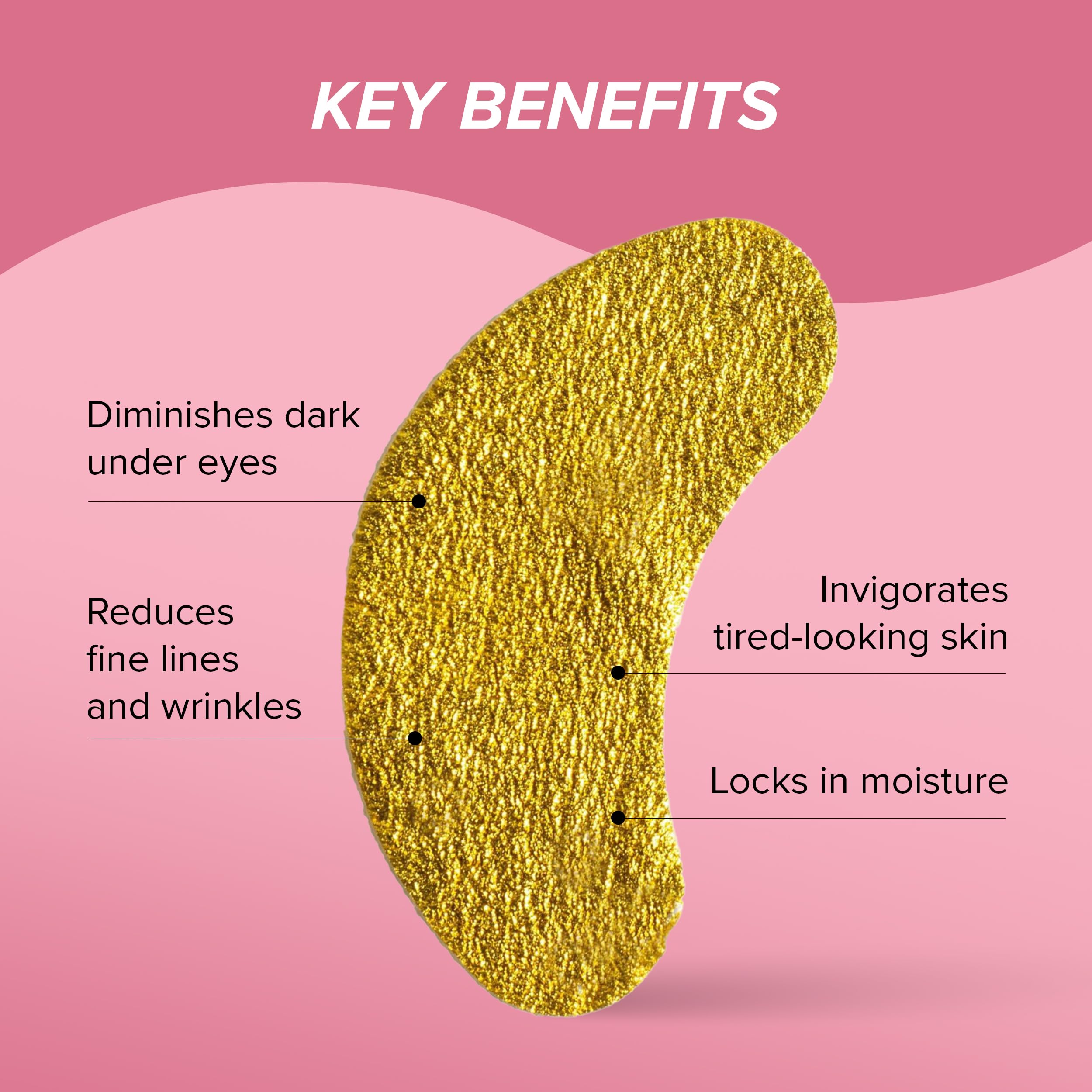 SKIN GYM Gold Foil Eye Mask 5 Pack – Hydrating Brightening Under-Eye