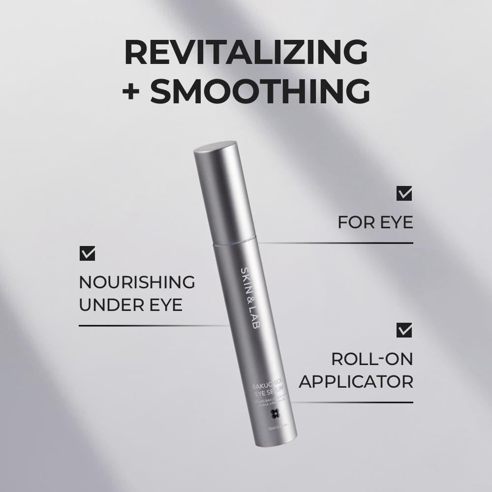 SKIN&LAB Anti-aging Rollers Duo Set – Bakuchiol Eye Serum & Retinol Lifting Roller | Korean Vegan Gift Set