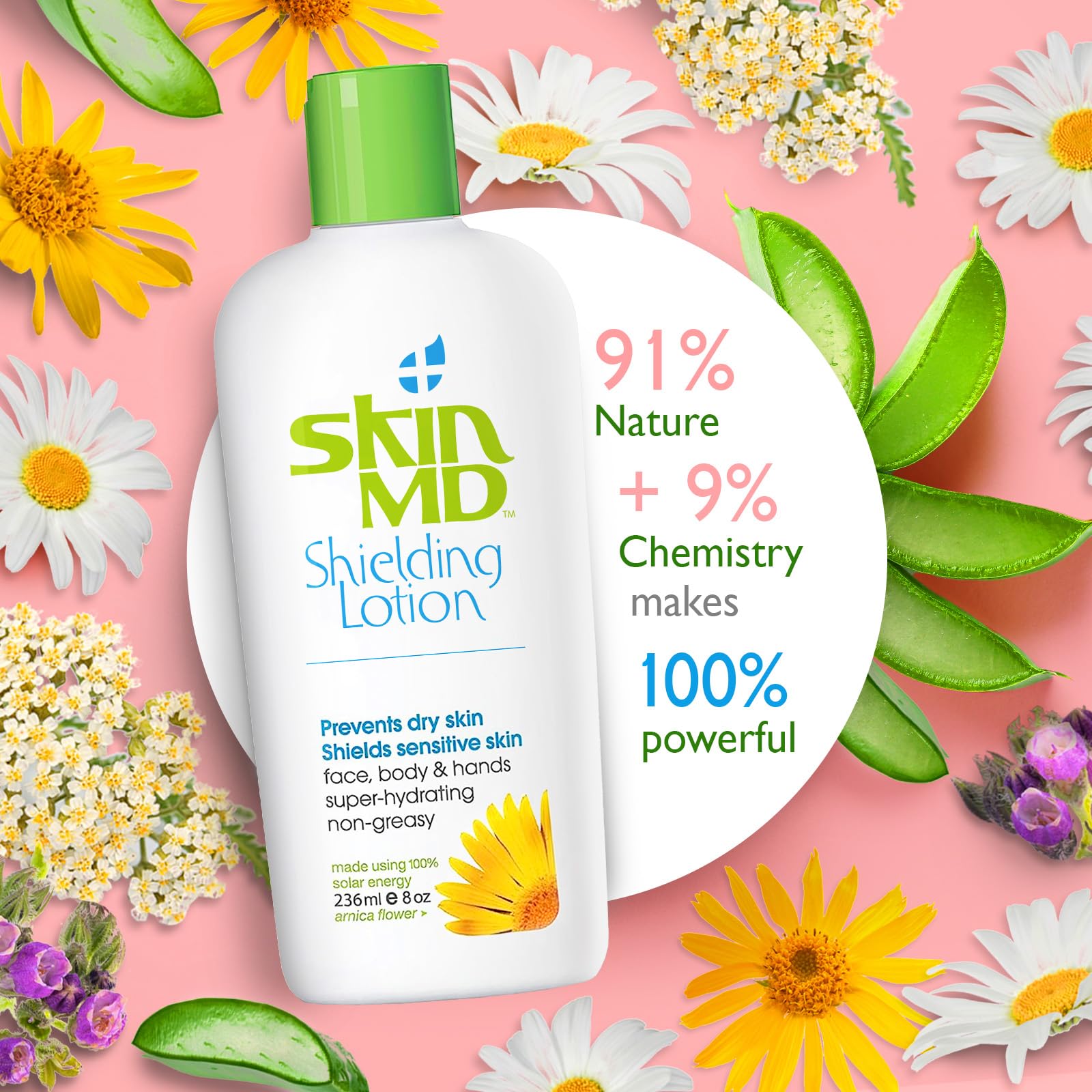 Skin MD Shielding for Face & Body | Hypoallergenic Moisturizer (8 oz)