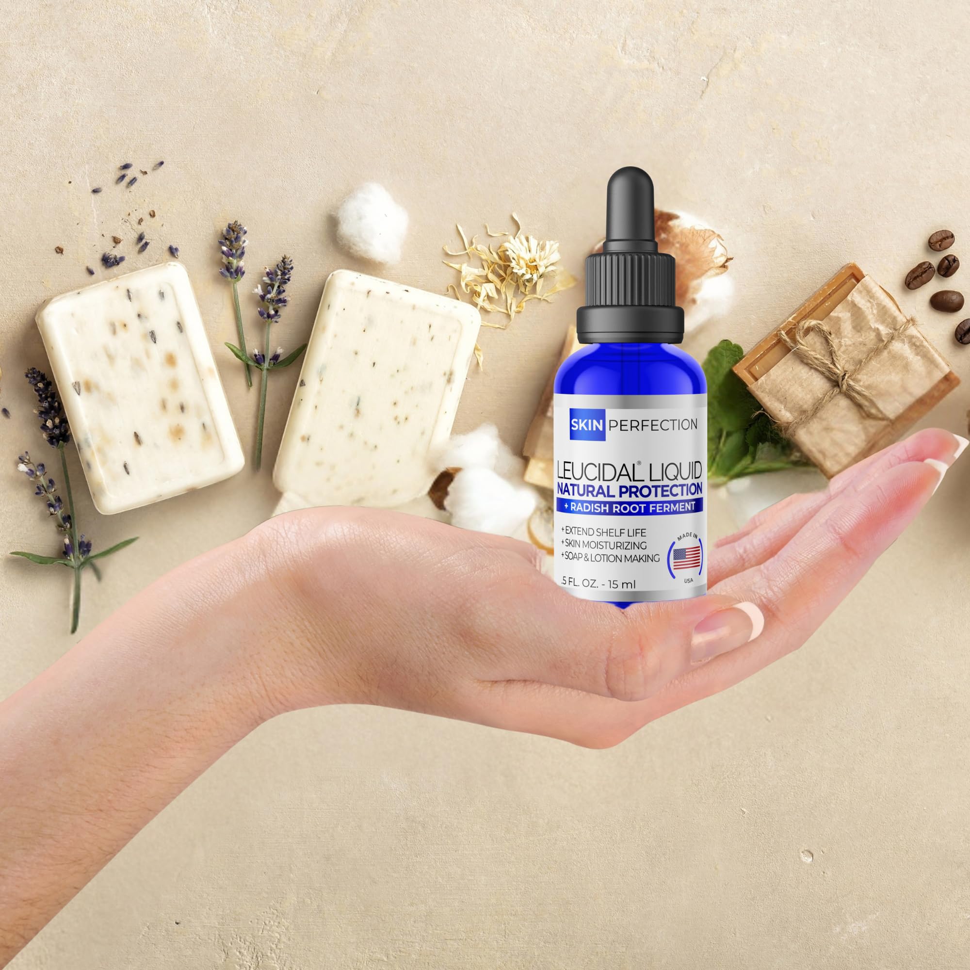 Skin Perfection Leucidal Liquid — Natural Radish Root Preservative for DIY Skincare (0.5 oz)