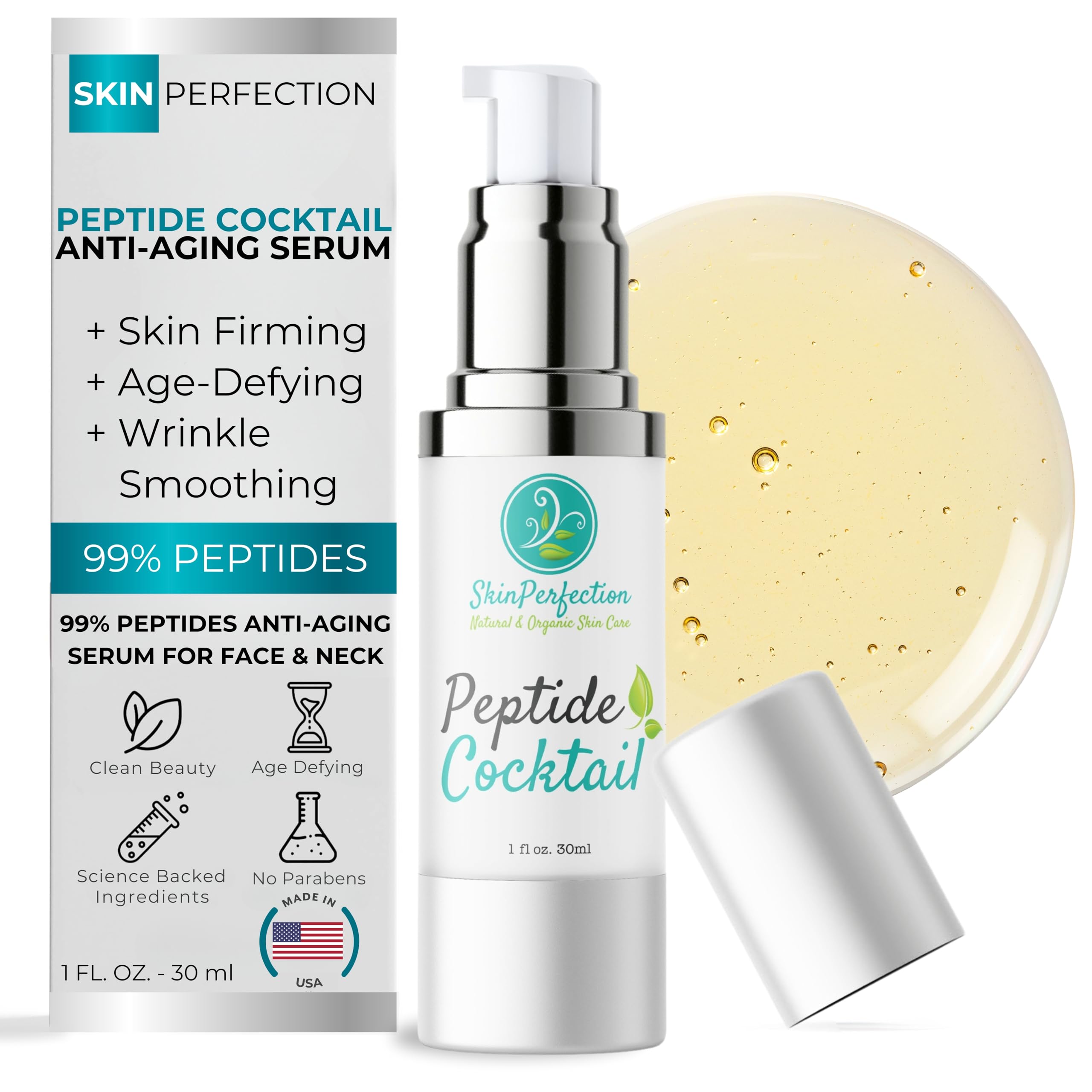 Skin Perfection Face Serum: 99% Peptides, Matrixyl 3000 & Syn-Coll
